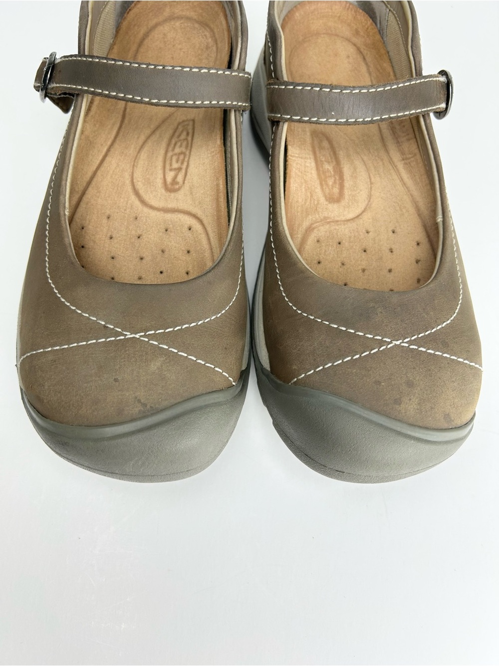 Keen Presidio II Mary Jane Brown Leather Gorpcore Hiking Comfort Shoes - Picture 4 of 11